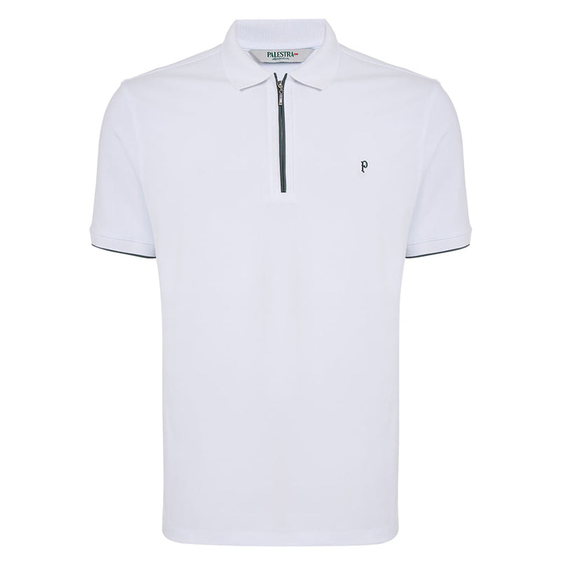 Polo Palestra 1914 - Masculina - Polo Mc Ziper - Branca
