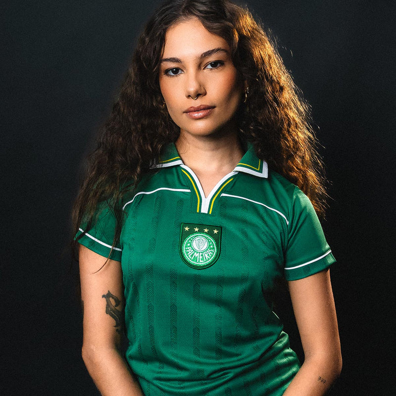 Camisa Palmeiras Retrô 1999 Libertadores Verde Feminina