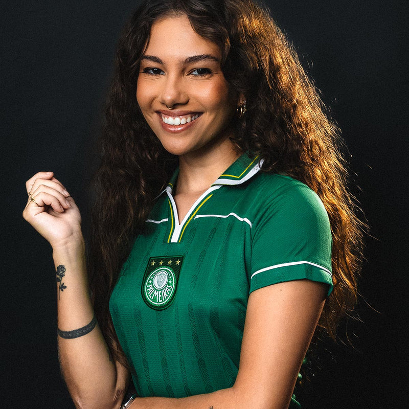 Camisa Palmeiras Retrô 1999 Libertadores Verde Feminina